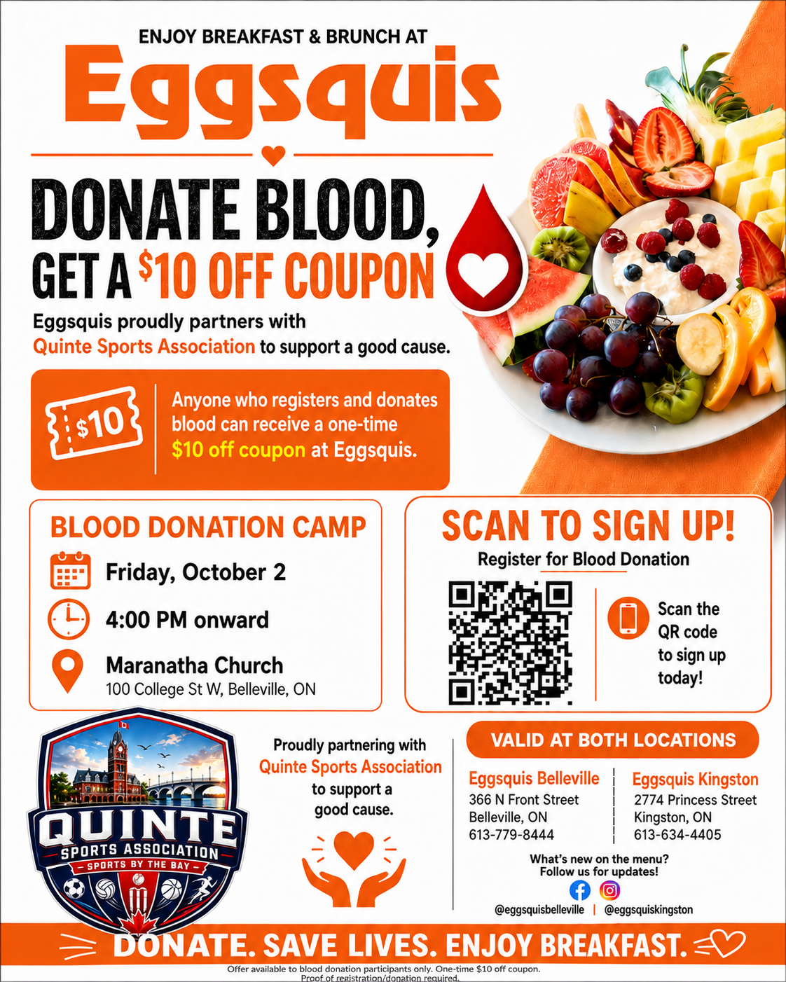 Eggsquis Joins the QSA Blood Donation Camp — Donate Blood, Get a $10 Off Coupon